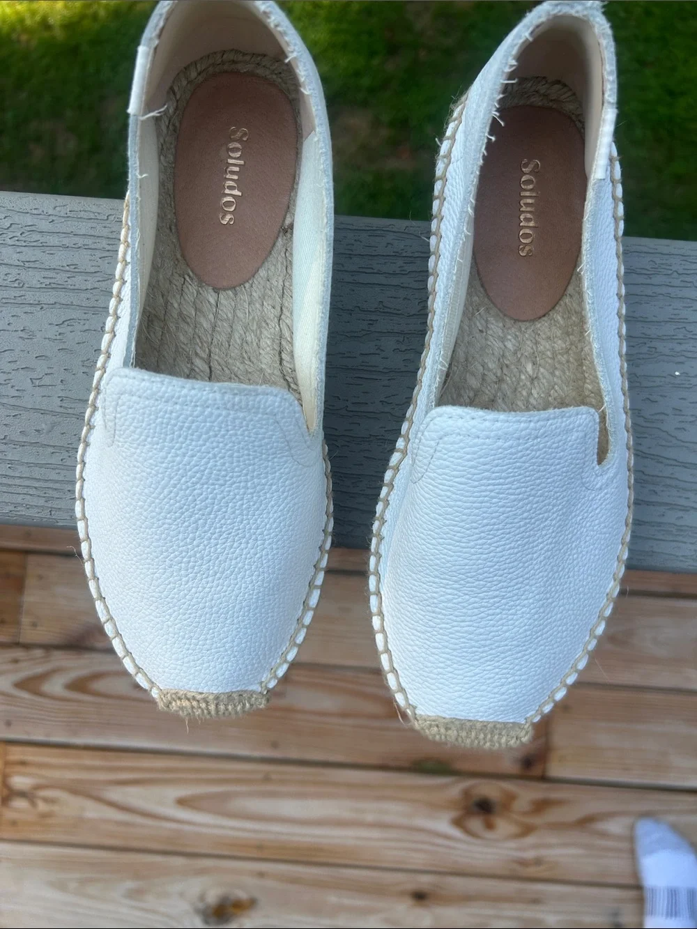 Soludos Snake-Embossed Leather Espadrilles size 7